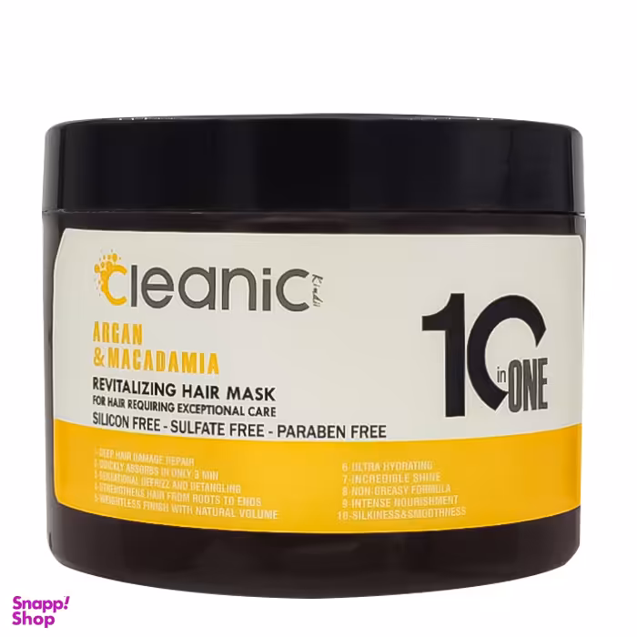 ماسک مو بدون سولفات کلینیک کیندی مدل آرگان و ماکادمیا حجم 500 میلی لیتر