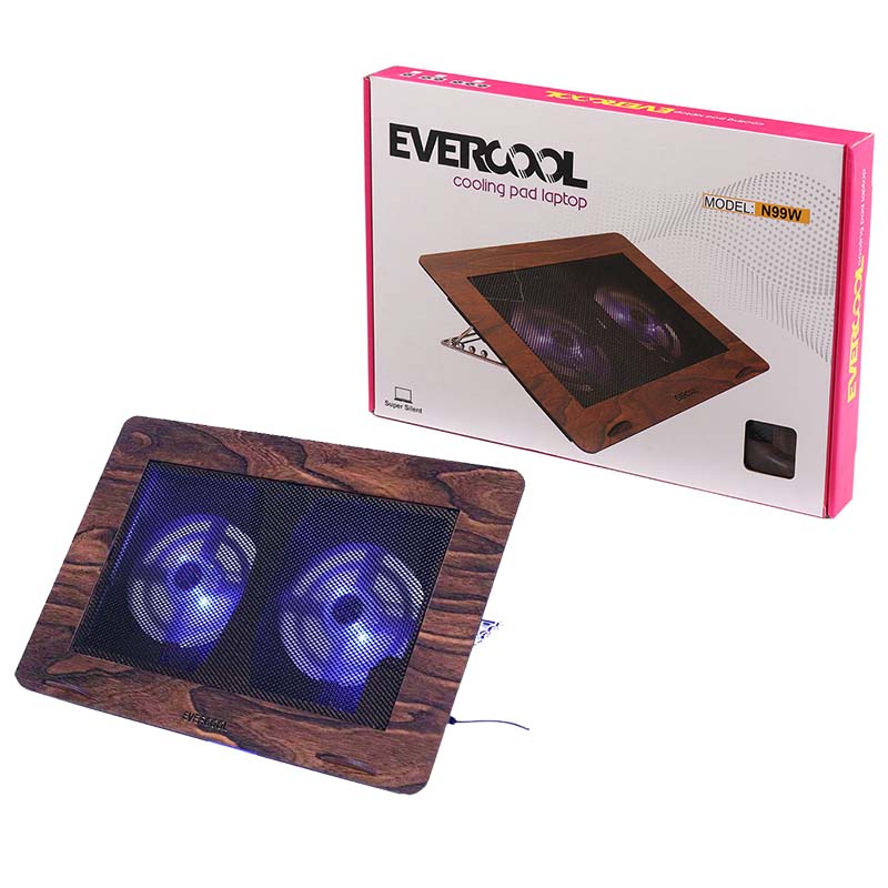 کول پد لپ تاپ چوبی دو فن EVERCOOL N99W