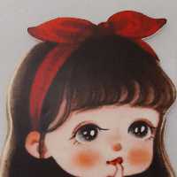 برچسب حرارتی عروسکی زیبا و جذاب 