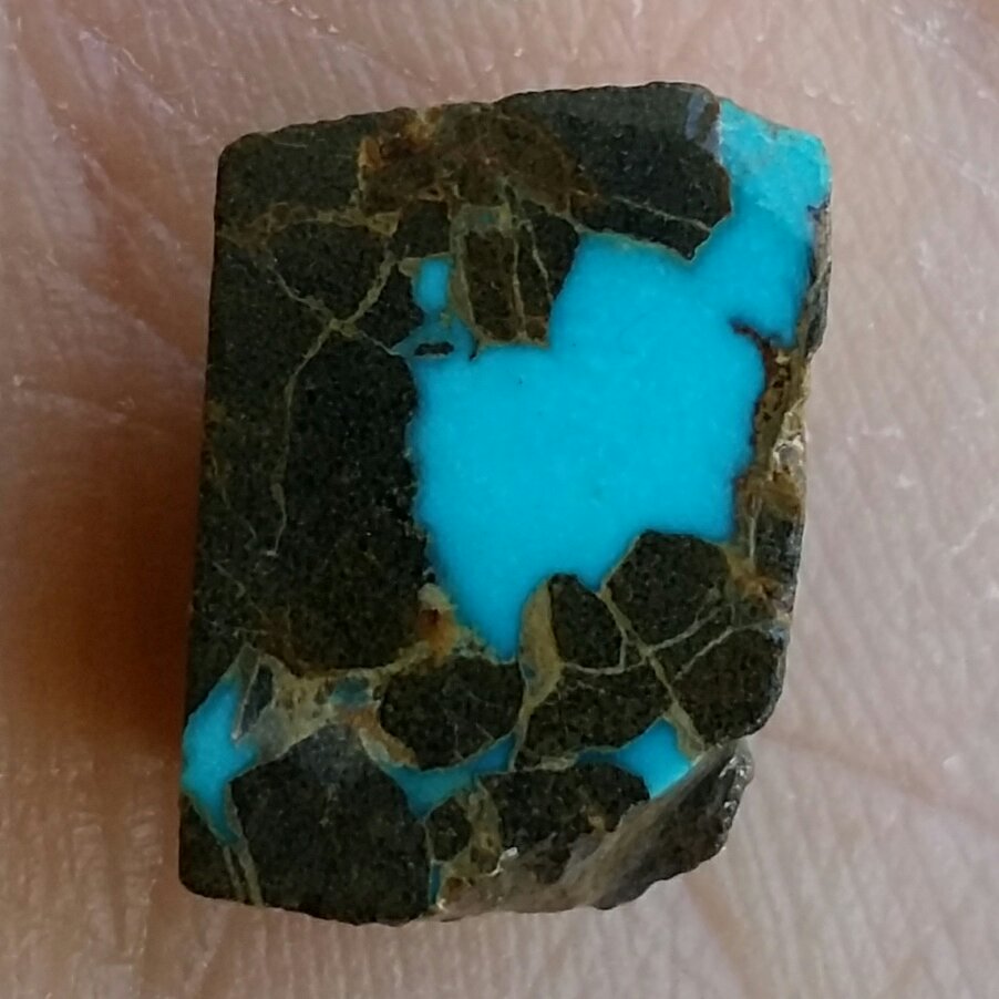 اسلایس سنگ راف فیروزه آبی اصل نیشابور 100 در 100 طبیعی شاهکاررر خلقت تکرار نشدتی
