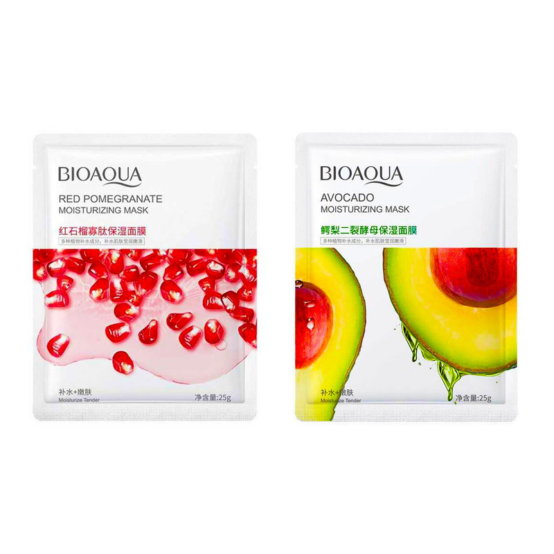 ماسک صورت بایو آکوا مدل E1 وزن 25 گرم بسته 2 عددی 