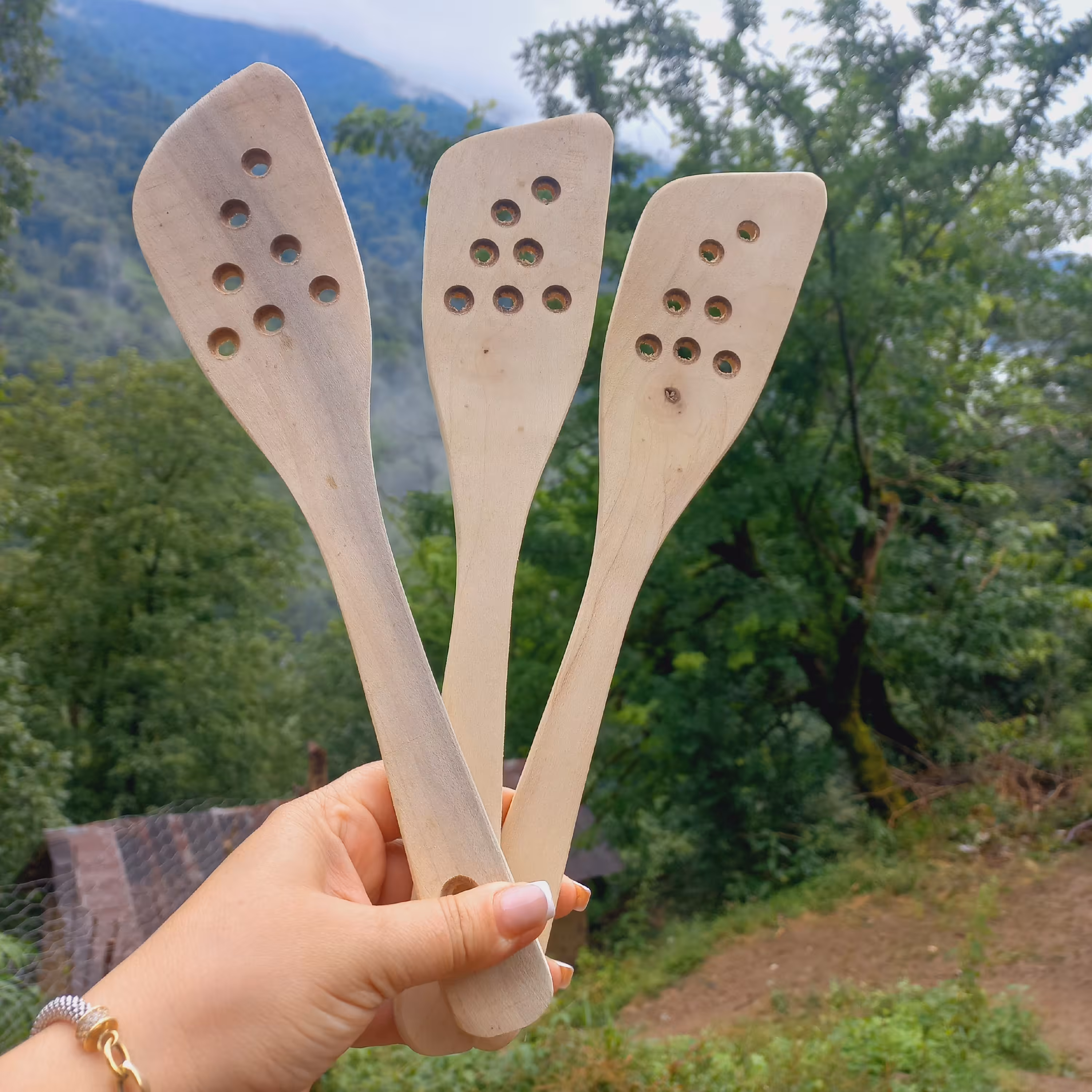 کفگیر  چوبی سایز بزرگ