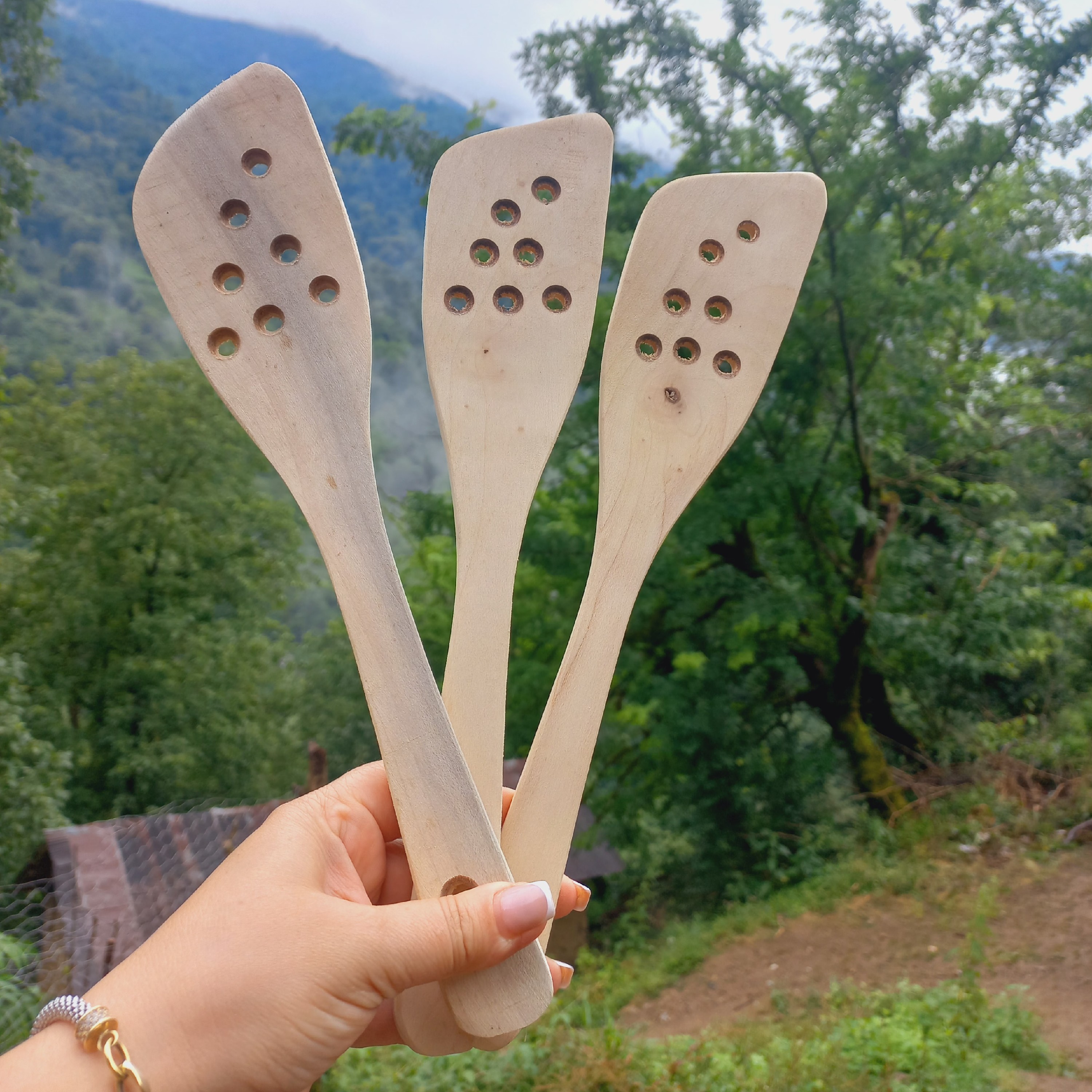 کفگیر چوبی سایز بزرگ