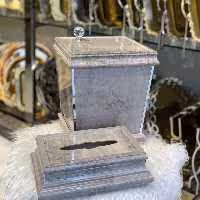 سطل و جا دستمال pvc طرح سنگ