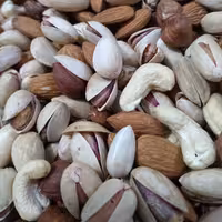 آجیل چهارمغز خام تازه مغزفندق سفید پسته اکبری (یک کیلو) تازه و مقوی چهار مغز