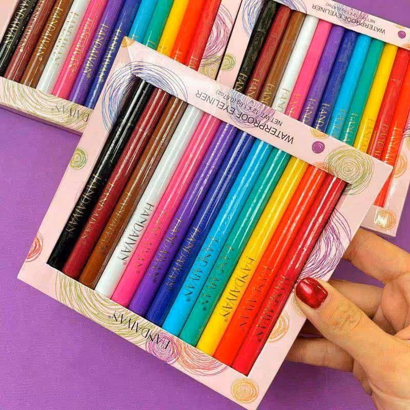 خط چشم ماژیکی رنگی 12 رنگ هندیان 