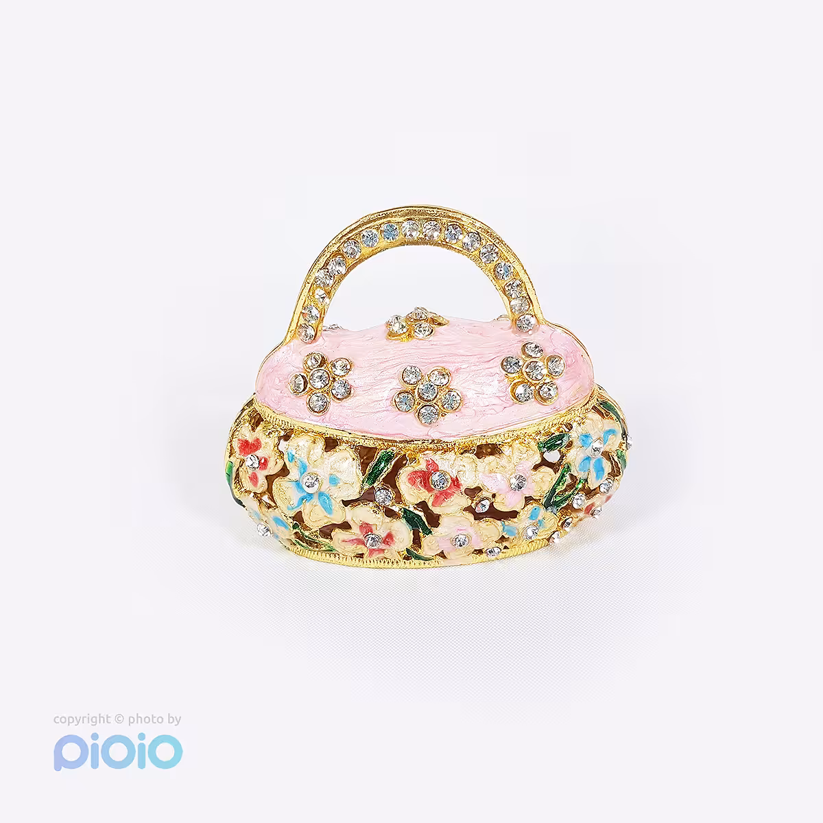 کیف جواهر نگین دار طلایی