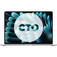 مک بوک ایر 15 اینچ 2024 سری M3 کاستوم پردازنده 8core - 10core حافظه رم 24 گیگابایت هارد 2 ترابایت نقره ای Z1BR000KW - Hiappleir
