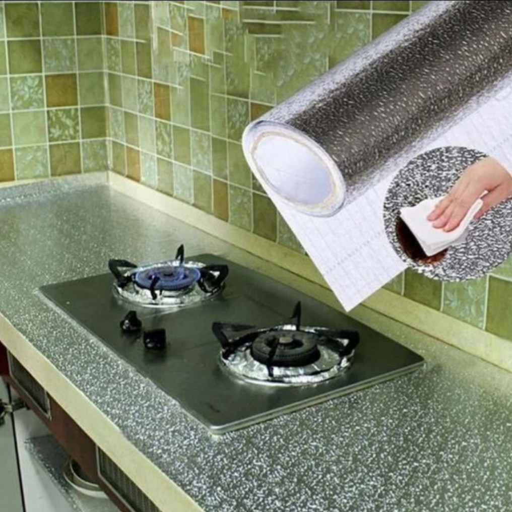 روکش کابینت مدل فویلی نسوز 5 متری نقره ایی 