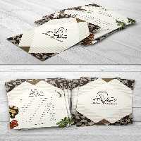 طرح منو رستوران لایه باز A4 دو طرفه | گرافیک با طعم تربچه