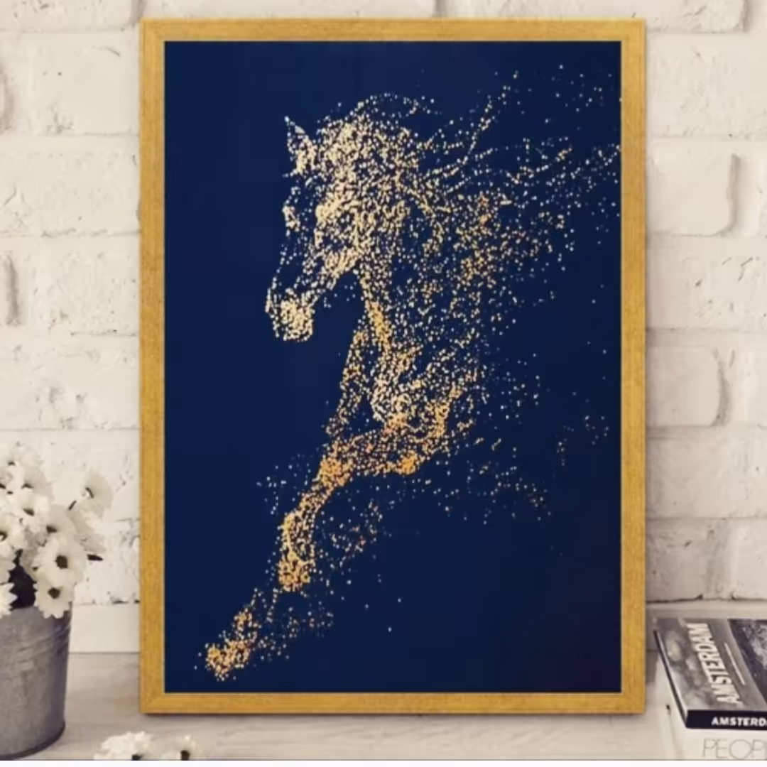 تابلو دکوراتیو طرح اسب سایز  70 در 70