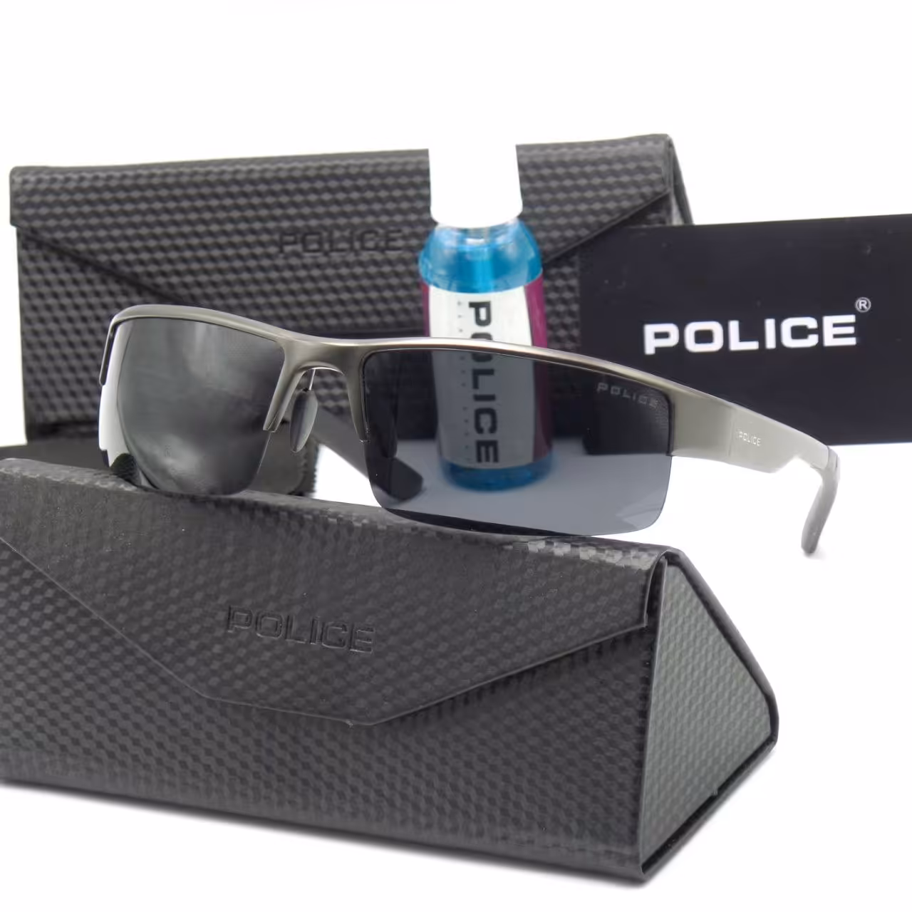 عینک آفتابی  آلومنیومی مردانه پلیس  UV400 دسته فنر POLICE