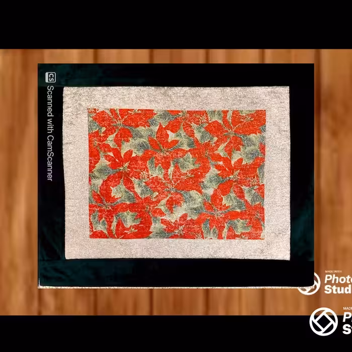 زیر بشقابی مخمل سبز با پارچه اکلیلی 07