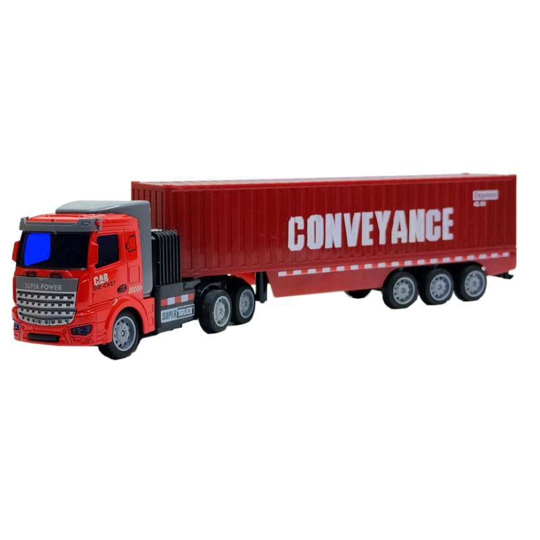 ماشین بازی کنترلی مدل فلزی تریلی کشنده طرح SUPER TRUCK