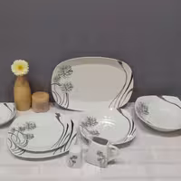 سرویس چینی کد 794 پارس گل 6 نفره30 پارچه  4 گوش مناسب برای جهیزیه طراحی زیبا  