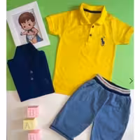 تیشرت سه دکمه و شلوارک پولو