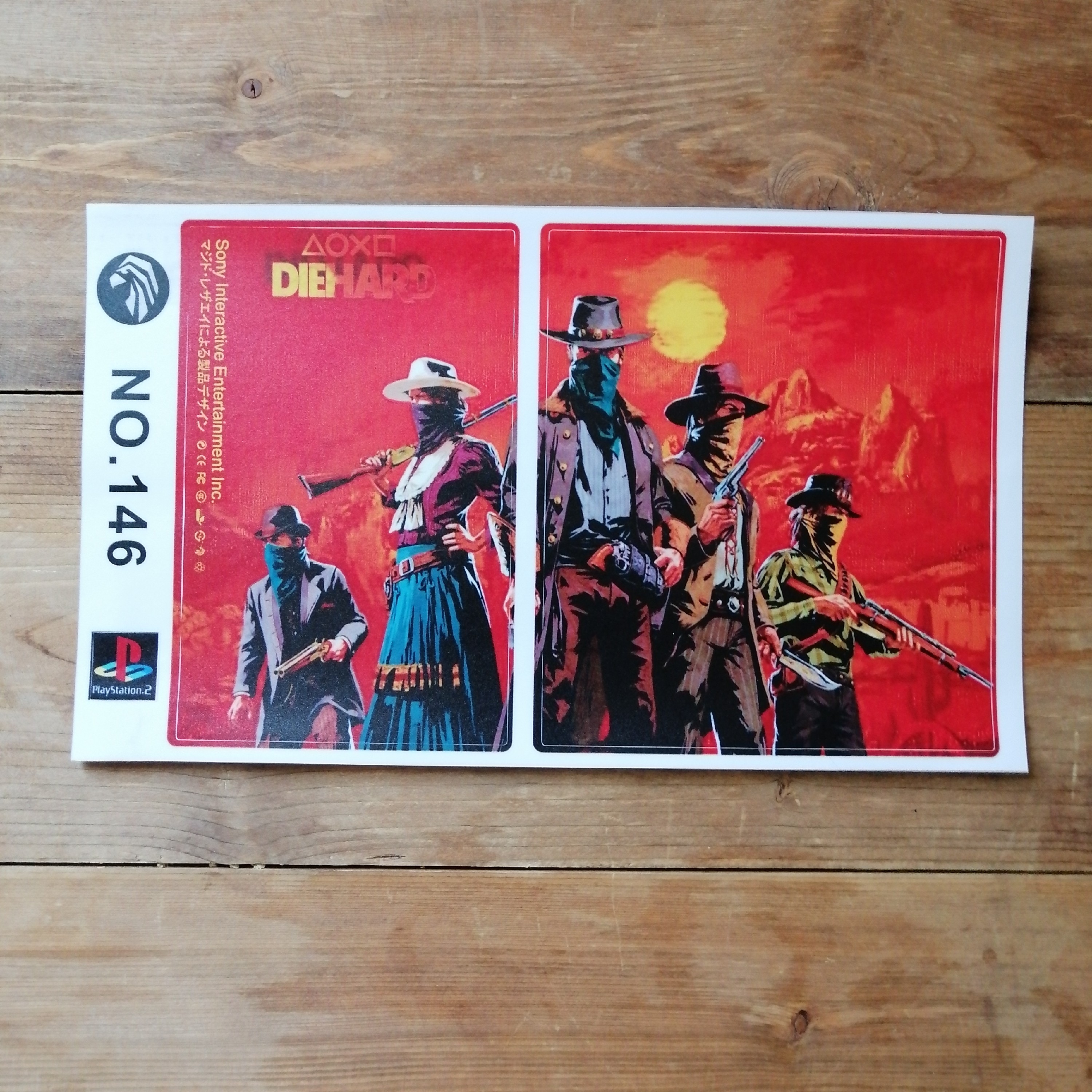 برچسب کنسول بازی پلی استیشن2 ps2 رد دد red dead146 برای playstation2