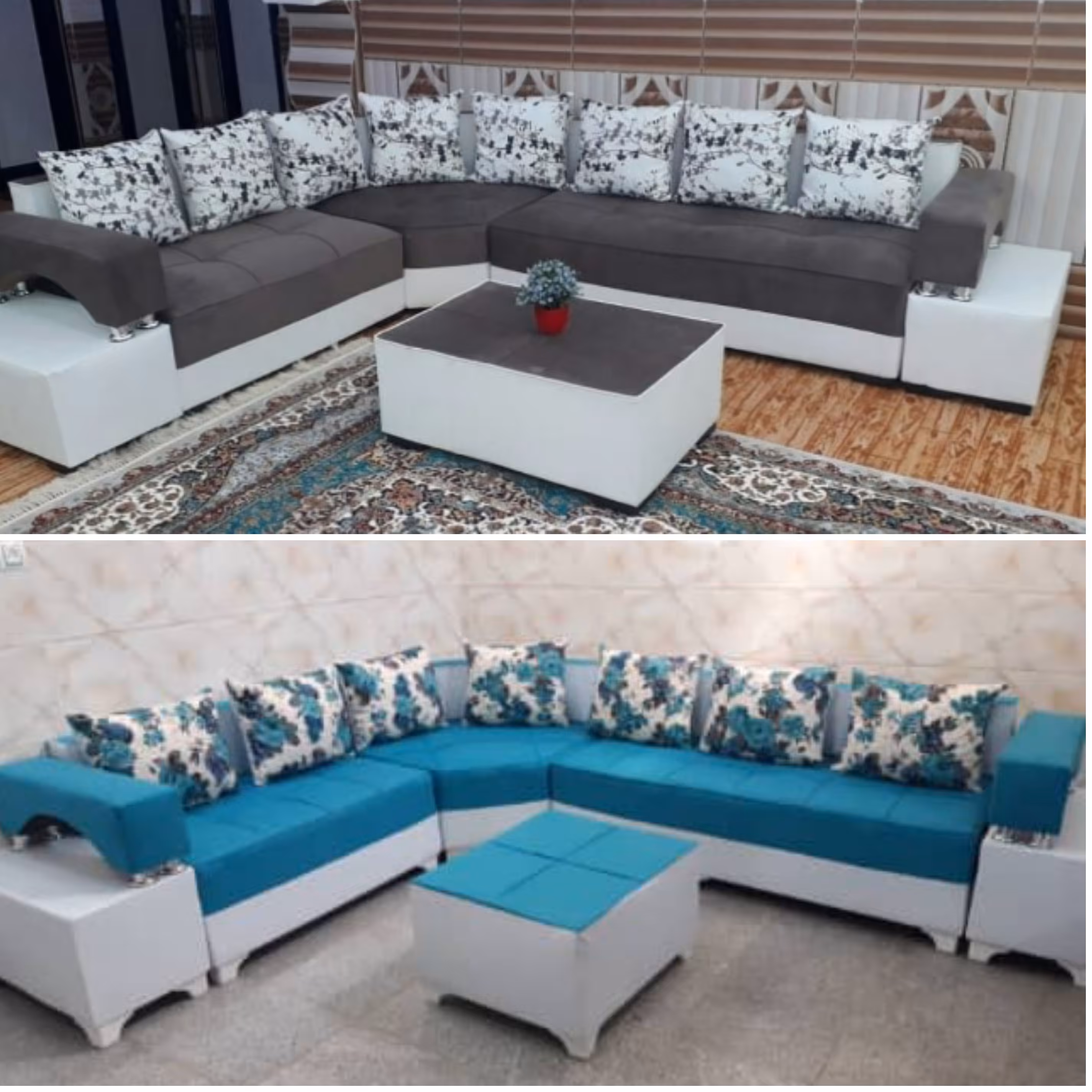 مبل ال دوبل دسته دار تنوع رنگ