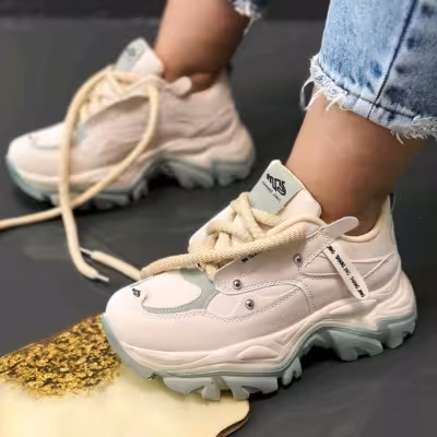 کتانی دخترانه و زنانه رویه خاویاری مدل لیندا