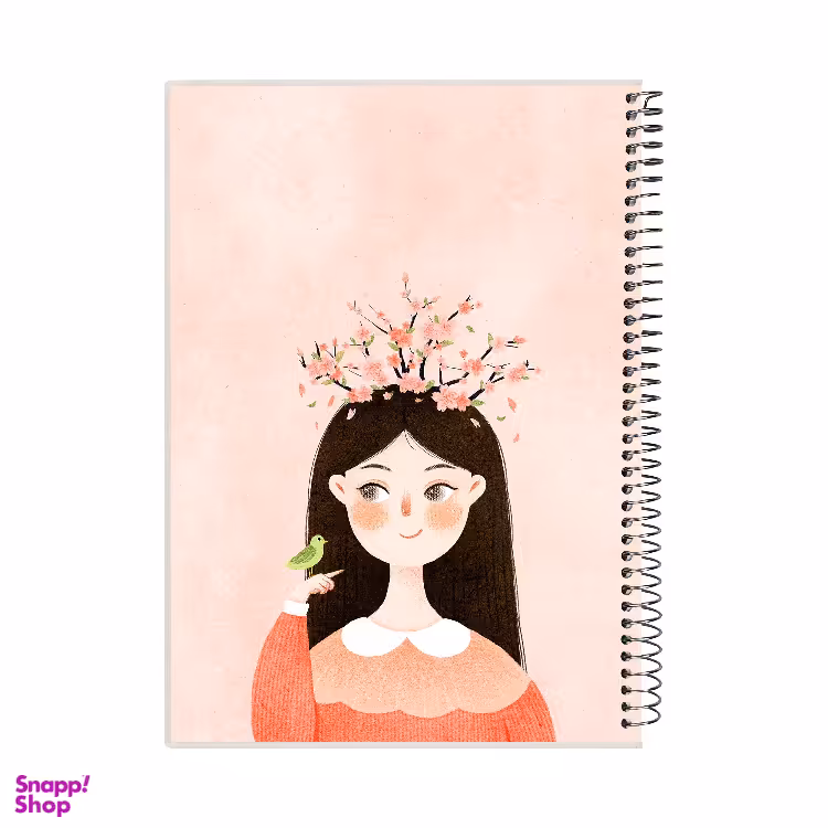 دفتر مشق 100 برگ با روکش نایلونی پدیده نقش (PadideNaghsh) طرح شکوفا کد 03