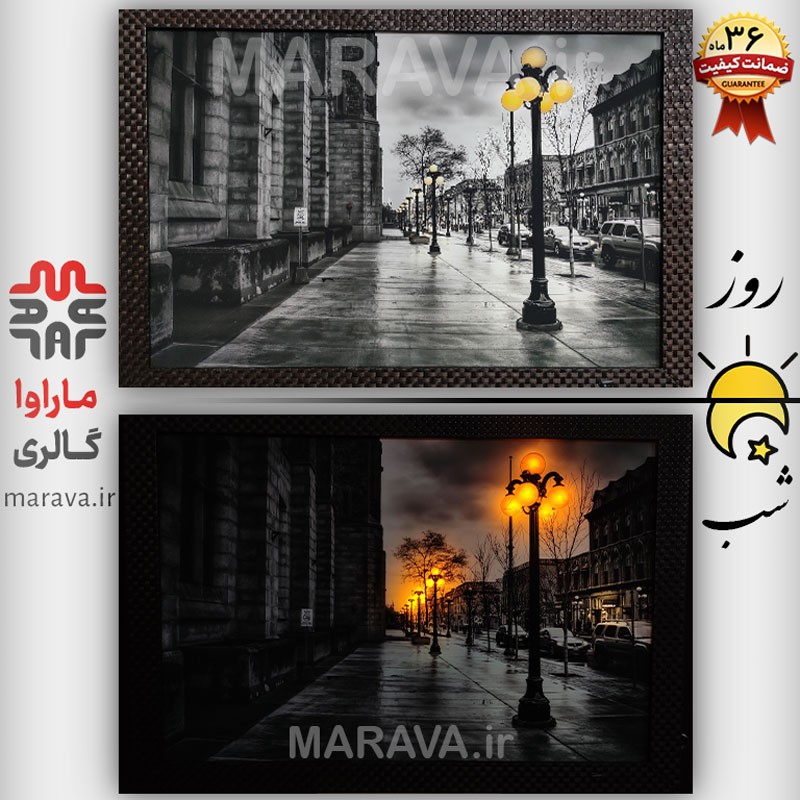 تابلو چراغدار تیر چراغ   بکلایت  خرید عمده و خرده سایز 50 در 75  شب خواب