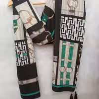 شال نخ میلا (ارسال رایگان)بهاره و پاییزه قواره 200 در 80 زنجیری