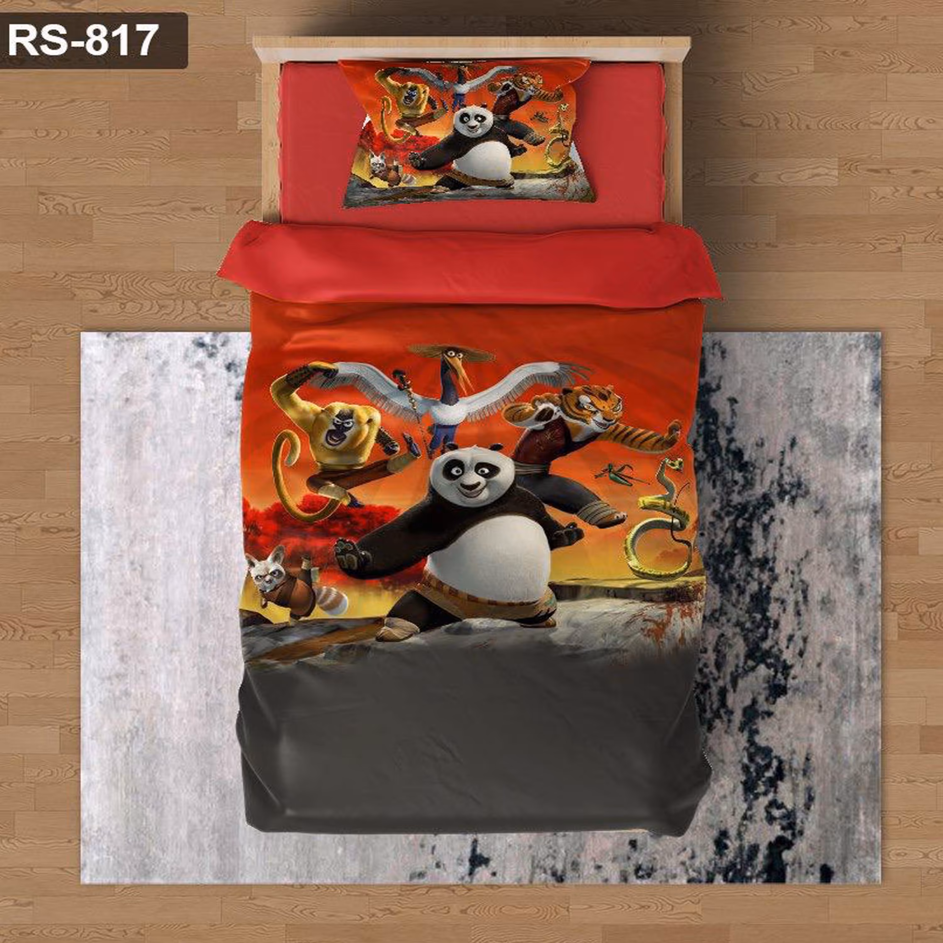 سرویس روتختی 1 نفره تنسل چاپی برندترک لند (Turk Land)  کد rs 817