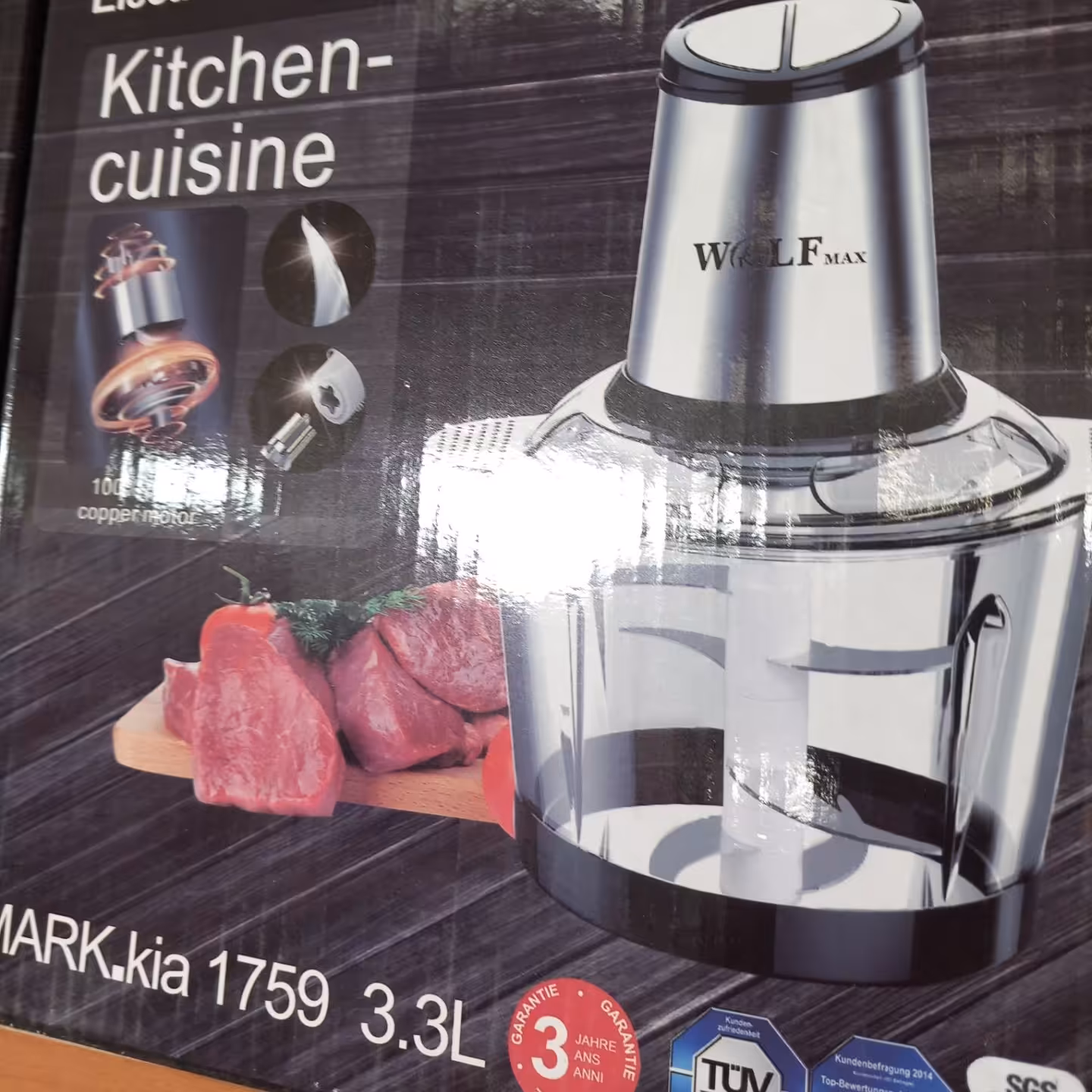 خردکن و غذاساز ولف 3.3لیتری 1200وات 