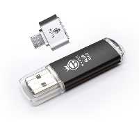 فلش مموری کوئین تک مدل QUICK PLUS ظرفیت 64 گیگا بایت همراه با مبدل MicroUSB OTG

