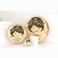 ساعت دیواری چوبی با حکاکی چهره،لوگو،نوشته و... 

