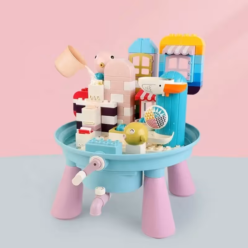 اسباب بازی لگو اسمونو 122 تکه مدل میز آب بازی smoneo رنگ آبی کد P/77016/A