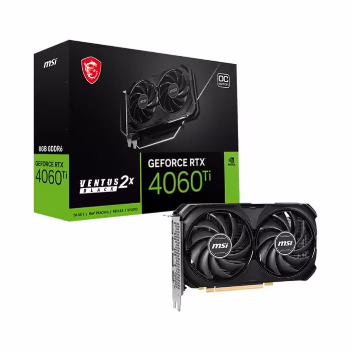 خرید کارت گرافیک ام اس آی MSI RTX 4060 Ti VENTUS 2X 8G OC با بهترین قیمت
