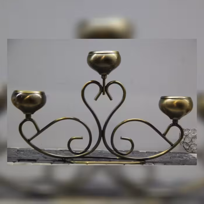 شمعدان سه شعله جاشمعی مدل قو مخصوص میز تلویزیون و کنسول و دکوراسیون