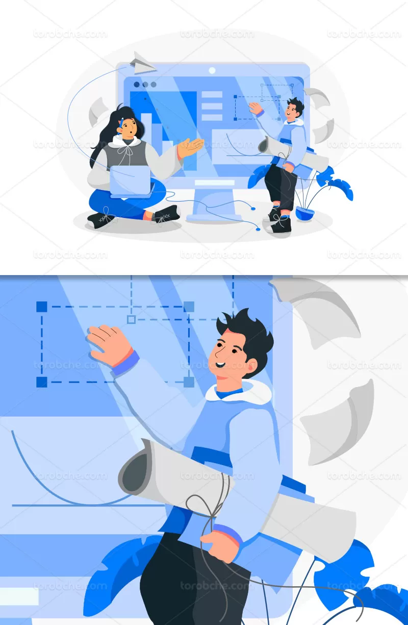 وکتور دوره آنلاین آموزشی | گرافیک با طعم تربچه