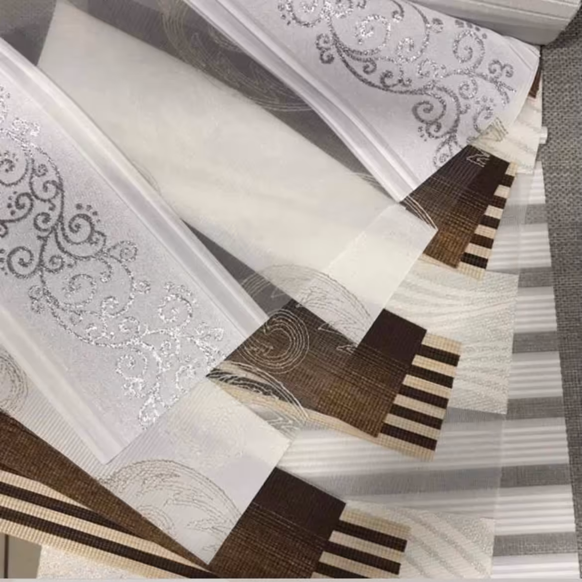 پرده زبرا پارچه ترک، تنوع رنگ و مدل،