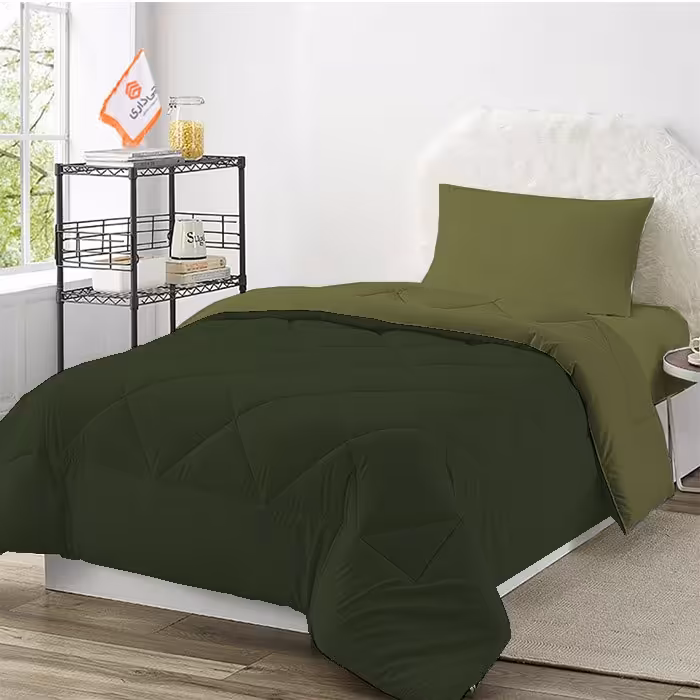 سرویس روتختی چیداری مدل دورو  یک نفره  رنگ زیتونی یشمی عرض 120