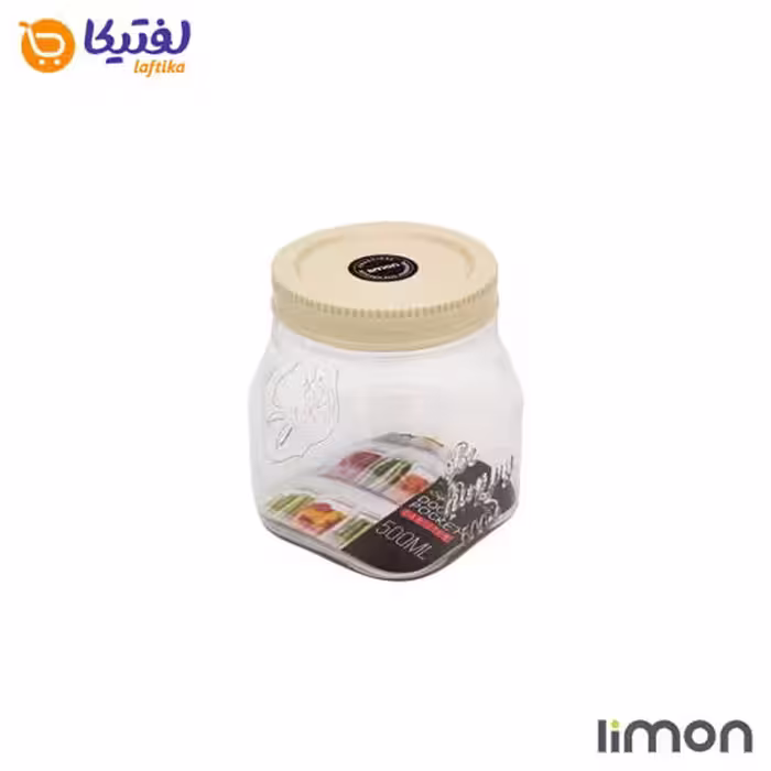 ظرف ادویه پت لیمون چهار گوش 500 میلی لیتر 2122