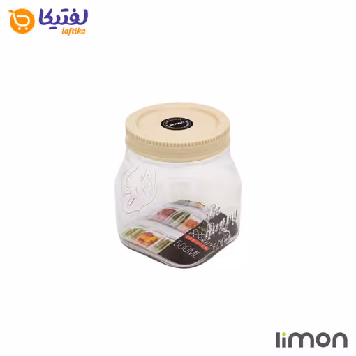 ظرف ادویه پت لیمون چهار گوش 500 میلی لیتر 2122