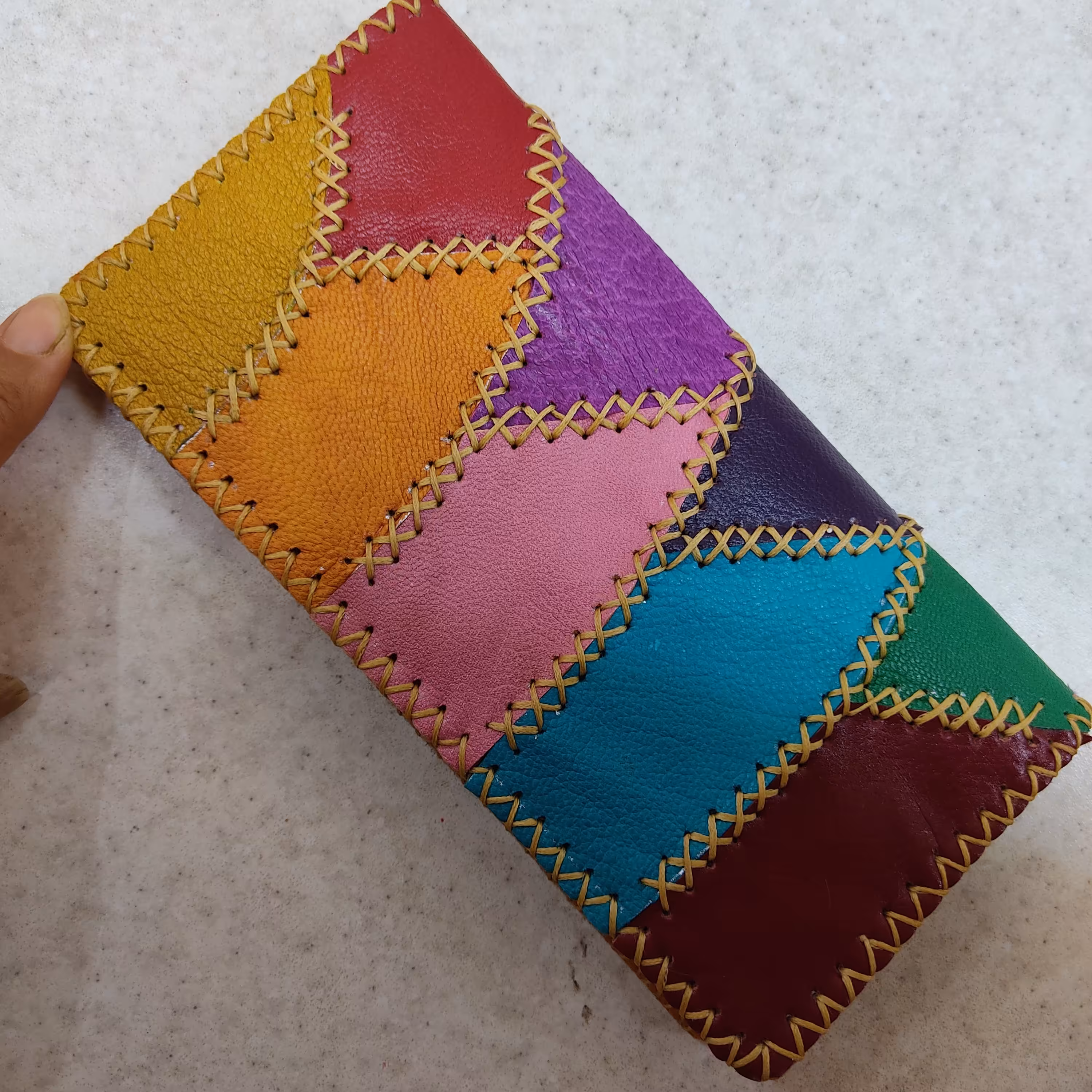 کیف پول چرمی چهل تیکه دو لت چرم بزی