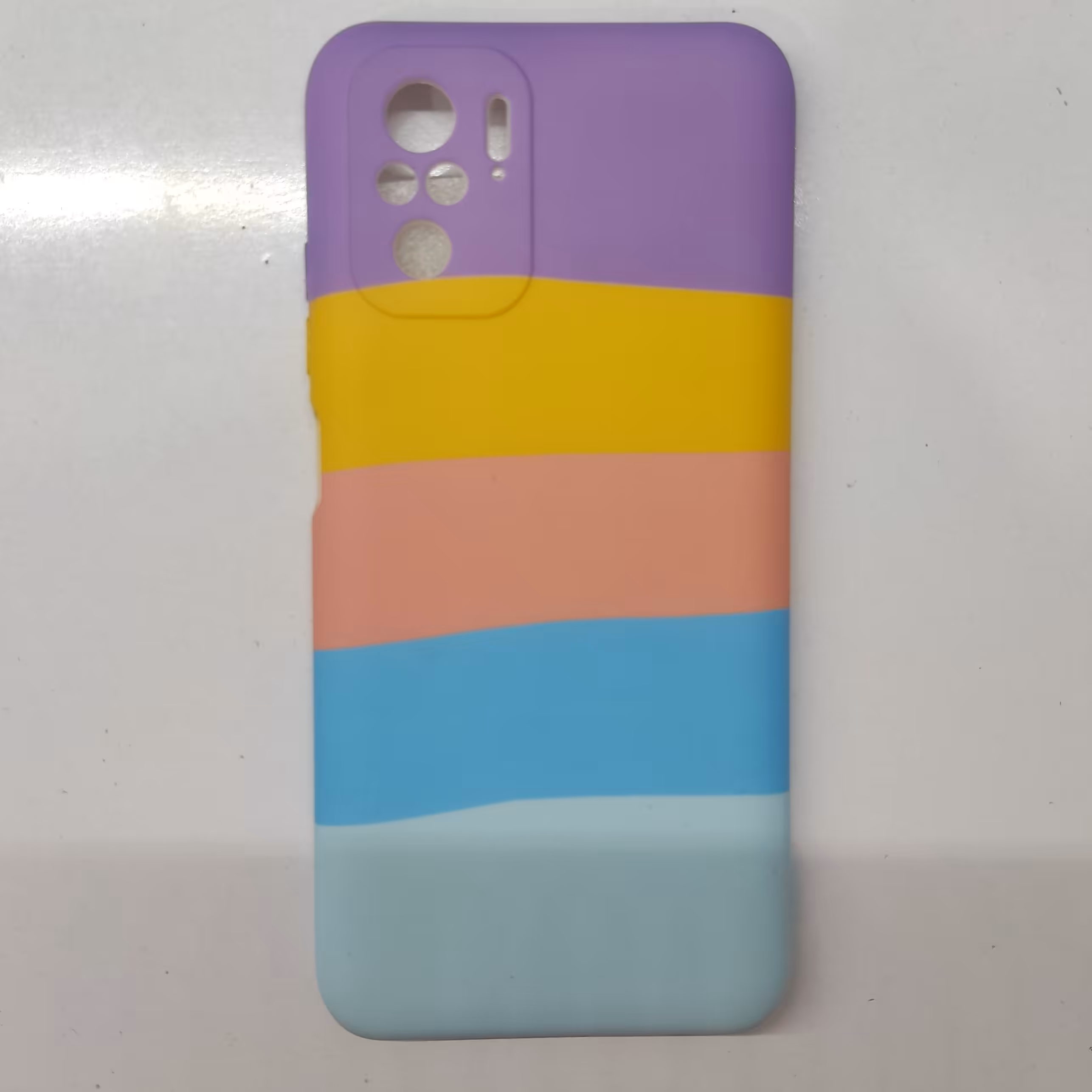 قاب شیائومی نوت 10 مدل سیلیکونی رنگین کمانی