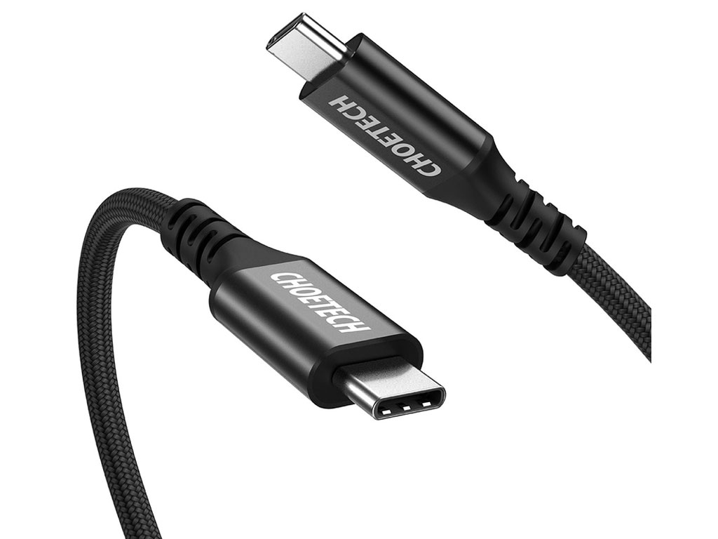 کابل تاندربولت سوپر فست شارژ تایپ سی به تایپ سی 100 وات 2 متری چویتک CHOETECH XCC-1007 Type-C Braided Fast Charging Cable