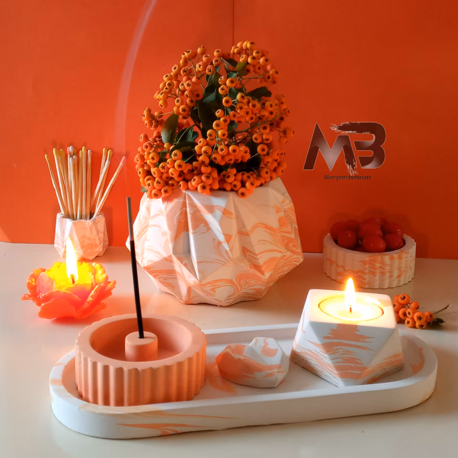 دکوری رومیزی بتنی (پس کرایه)