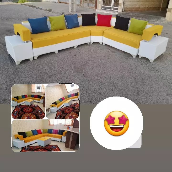 مبل راحتی ال دوبل دسته دار