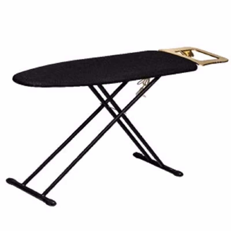 میز اتو پایه بلند پریزدار مشکی طلایی آرتیستون یک سال ضمانت کد 4069