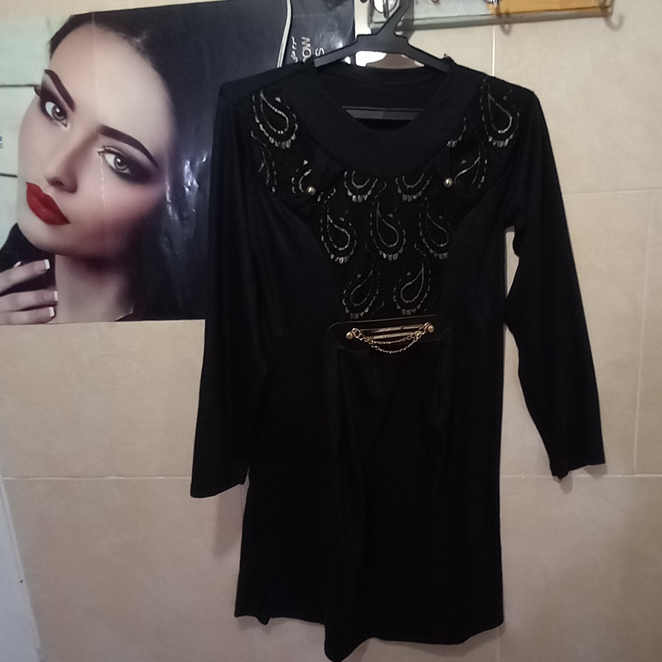 تونیک مشکی نخی سایز34تا42