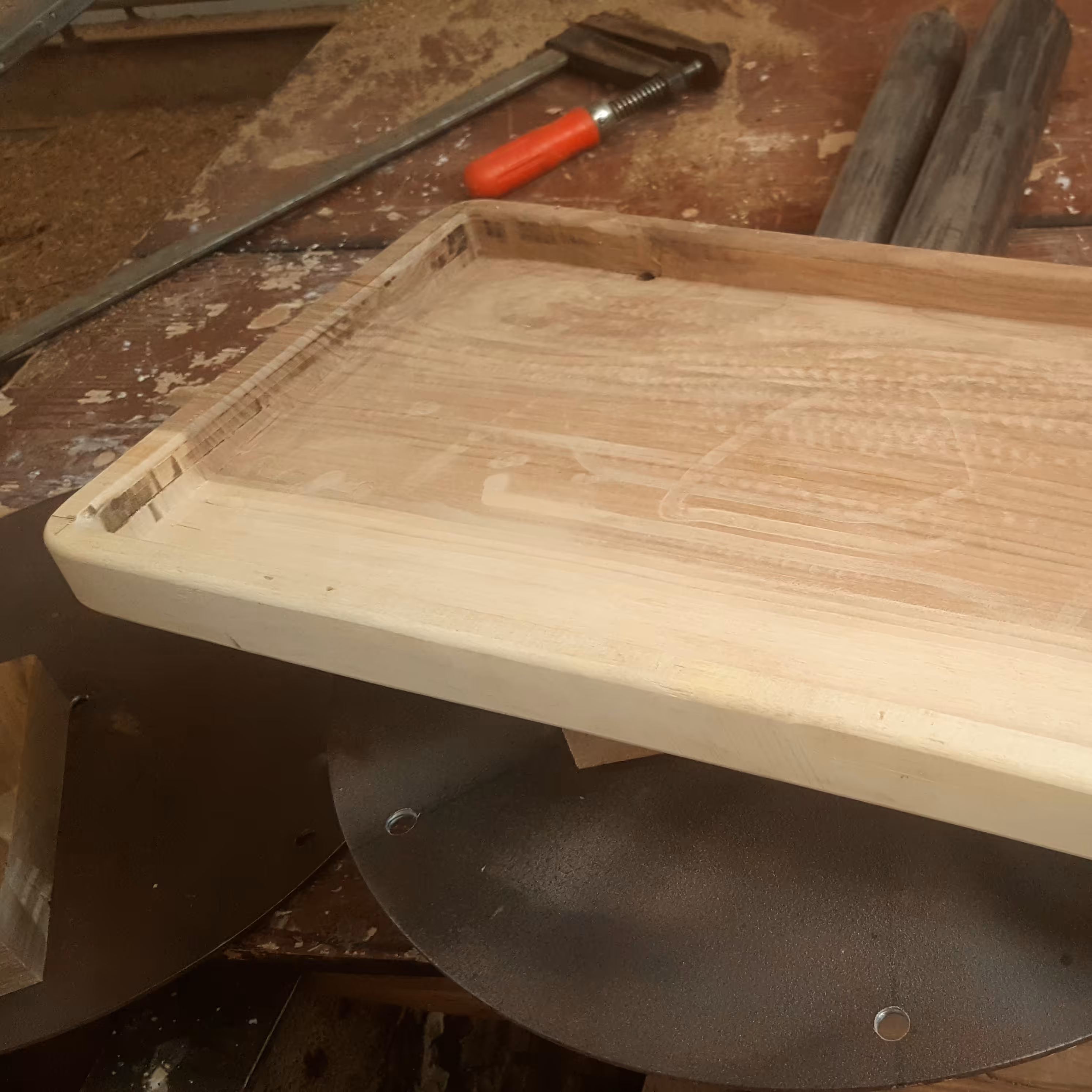 سینی چوبی مستطیل چوب گردو 50در 30 یک تکه