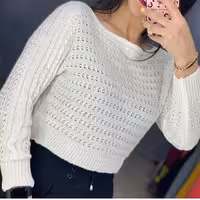 نیم تنه بافت مینو ،جنس پشم و آکریلیک ،فری سایز از 38 تا 46 ،قد حدود 45 ،باتنوع رنگی 