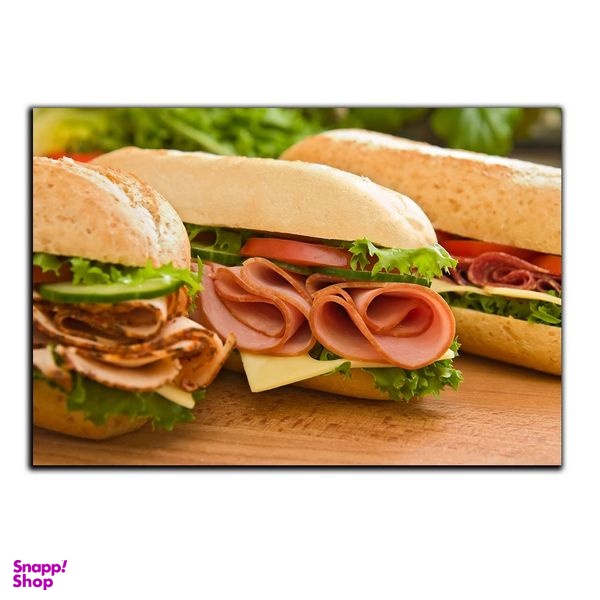 تابلو شاسی بکلیت طرح فست فود ساندویچ ژامبون مدل SH-4982