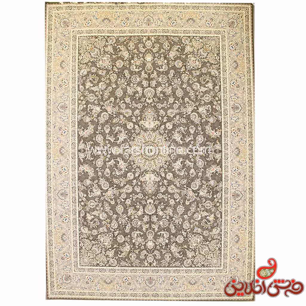 فرش زمرد مشهد برجسته طرح 37004 الماسی