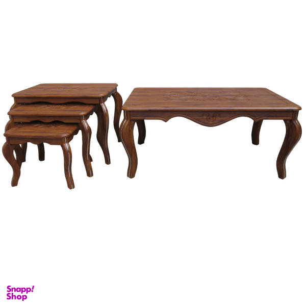 میز جلو مبلی و مجموعه 3 عددی میز عسلی مدل وکیم ونیزG